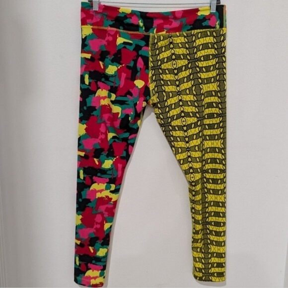 Zumba Wear Bright Multicolor Colorful Yellow Red Dance Activewear Leggings XXL - Picture 2 of 12